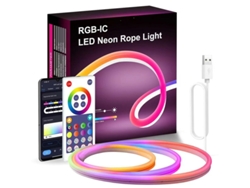 Tuya wifi lámpara transfronteriza con cable de árbol rgbic luz ip68usb música diy decoración inteligente tira de neón hada - 6 m