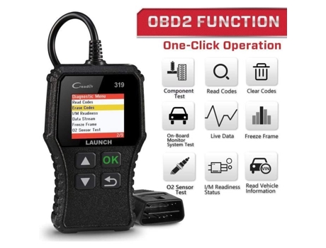 Escáner de diagnóstico automático Cr319 Obd2 Eobd-Can para leer y borrar códigos de falla del motor Evap y probador de sensores 508