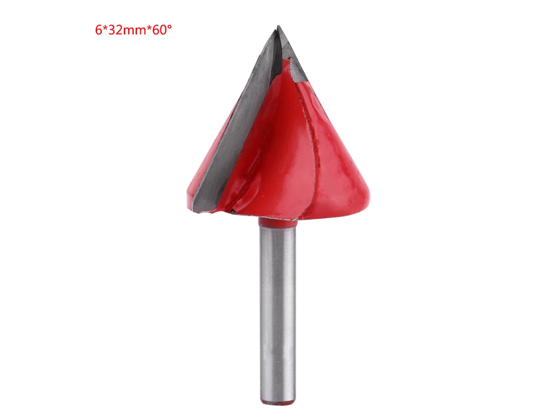 Broca Para Carpintería Cnc De Acero Wolframado De Alta Calidad Para Cortes En V, 6 Mm, 60°