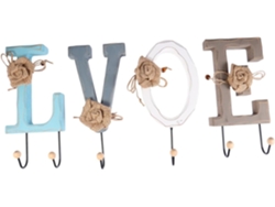 Juego Retro De 6 Colgantes De Madera Con Letras Del Alfabeto Y La Palabra "love" Para Decoración De Pared, Fácil De Usar.
