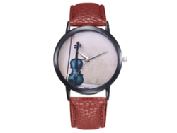 Reloj De Pulsera Redondo De Cuarzo Zhoulianfa F-391-x Con Estampado De Cocodrilo (rojo)