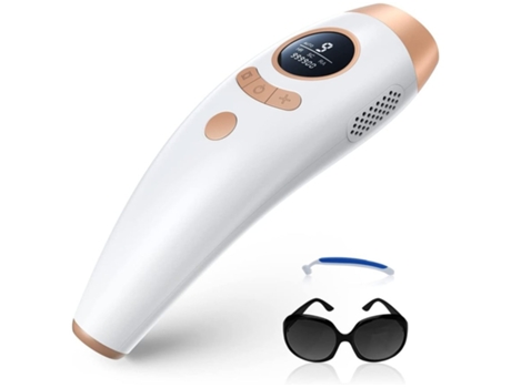 Depilación Ipl Pulsada 99.000 Flashes Permanente 9 Niveles de Energía 2 Modos Depiladora Femenina para Cuerpo/Bikini/Axilas Blanco BISBISOUS