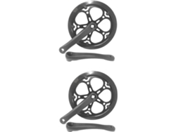 Juego De Bielas Plegables Para Bicicleta 2x 52t 170mm Con Placa Dentada Y Accesorios De Velocidad Con Orificios En Forma De Diamante