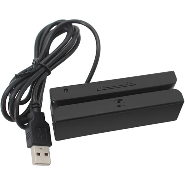 Lector de tarjetas magnéticas USB MSR90, lector de tarjetas magnéticas de 3 pistas, mini lector para PC USB BRILVIBERA