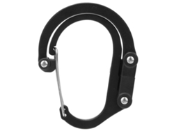 Mosquetón De Aluminio Con Anilla En D Para Camping, Escalada Y Equipos De Seguridad Para Actividades Al Aire Libre, De Liberación Rápida, Color Negro.