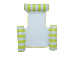 2026-colchón Flotante Hinchable Hamaca Plegable Rayado En Forma De U Para Piscina Entretenimiento Acuático Amarillo