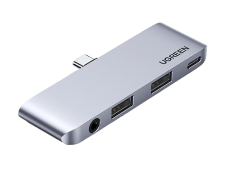 Adaptador UGREEN 20198 Cm423 4 en 1 Tipo-C a concentrador auxiliar 3.5Mm Usb3.0 Pd100W para Ipadpro