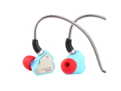 (3,5 Mm Con Micrófono, Azul) Auriculares Inalámbricos, 7 Hz, Controlador Dinámico De 10 Mm, Metal.