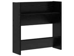 Mueble Zapatero | Armario Zapatero Con Estante Roble Negro 60 X 18 X 60 Cm