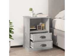 Mesitas de Noche 2 Pzs 43X36X60 Cm Gris Cemento