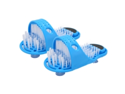 2 Pares De Zapatillas Azules Con Cepillo Para Lavar Los Pies Para El Baño