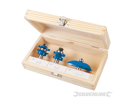 SILVERLINE 793749 Juego de Fresas Tct 1/2 para Puertas 3 Pzas