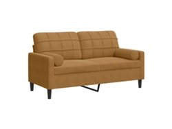 Maison Exclusive - Sofá De 2 Plazas Con Cojines Terciopelo Marrón 140 Cm