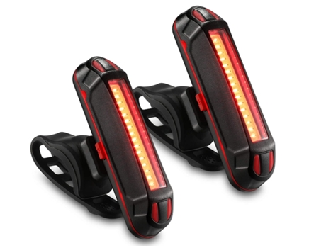 Luces de bicicleta Luz trasera de bicicleta Luz trasera ultrabrillante Luz trasera de bicicleta recargable por USB A-Black ENZONS