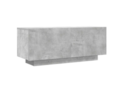 Mueble de TV de madera procesada, gris cemento, MAISON EXCLUSIVE (100x35x40 cm)