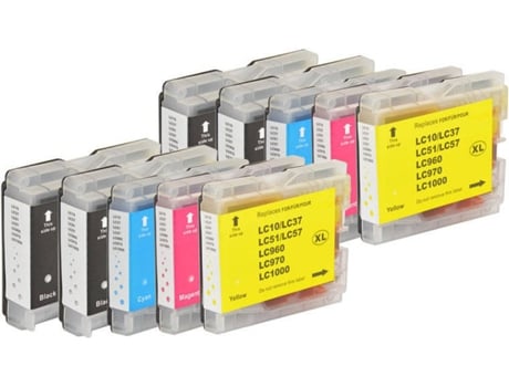 Pack 10 Cartuchos para Brother LC970 / LC1000 (CMYK)