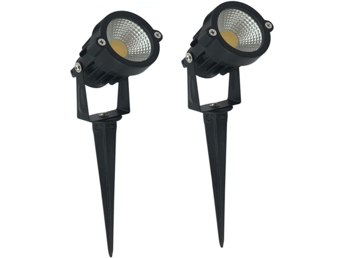 Lámpara De Jardín Cob De 2 Piezas Para Exteriores, Iluminación Fluorescente Blanca Para Patios Y Árboles.