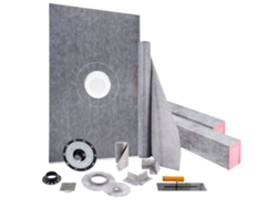 Kit de ducha impermeable SUCCEBUY de 48 x 72 pulgadas con bandeja de ABS y desagüe central