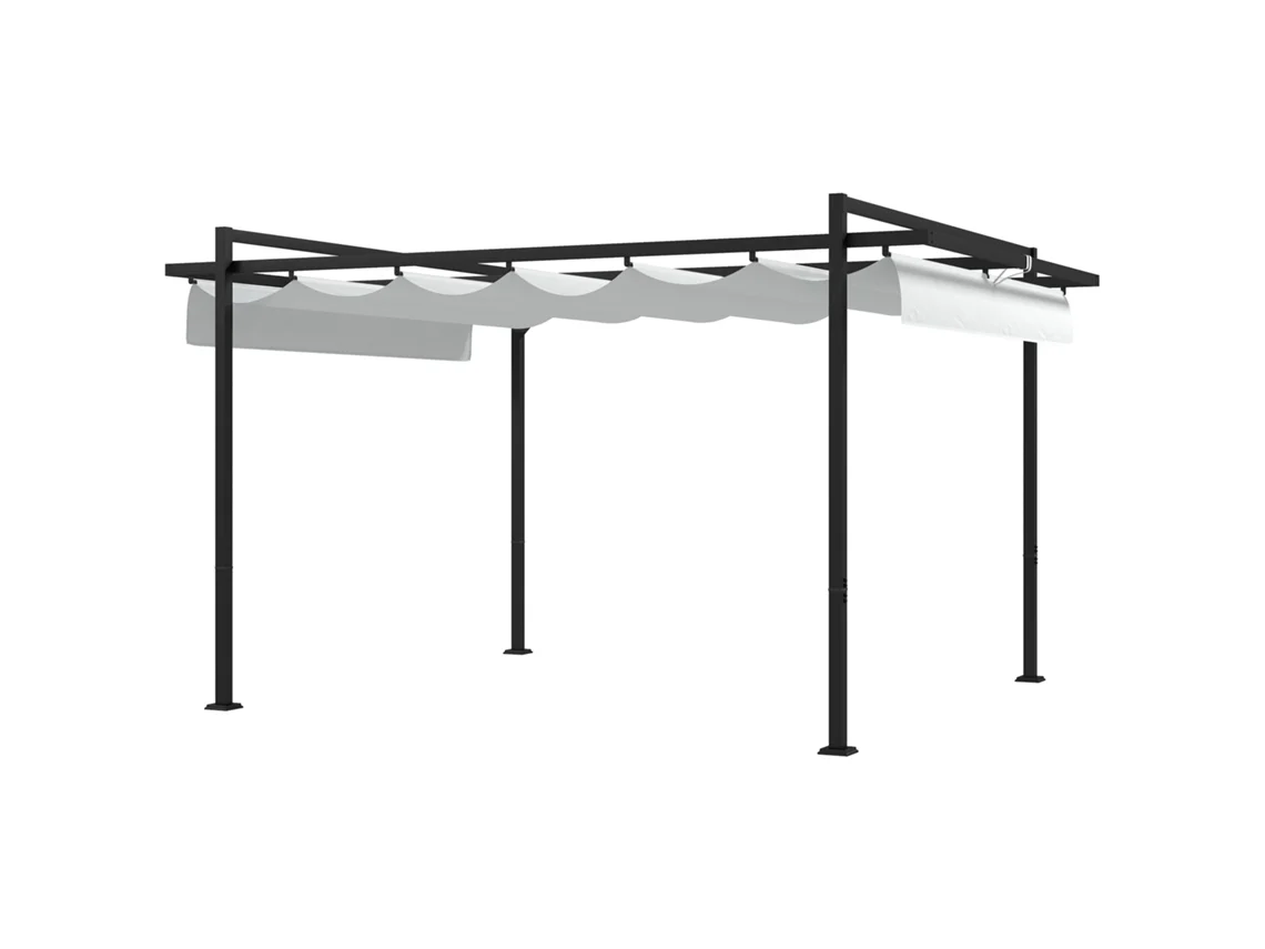 VPMKP - Outsunny toldo de sustitución 4x3 m para pérgola, 2 niveles, transpirable, 8 orificios, beige PMM CAPITALI