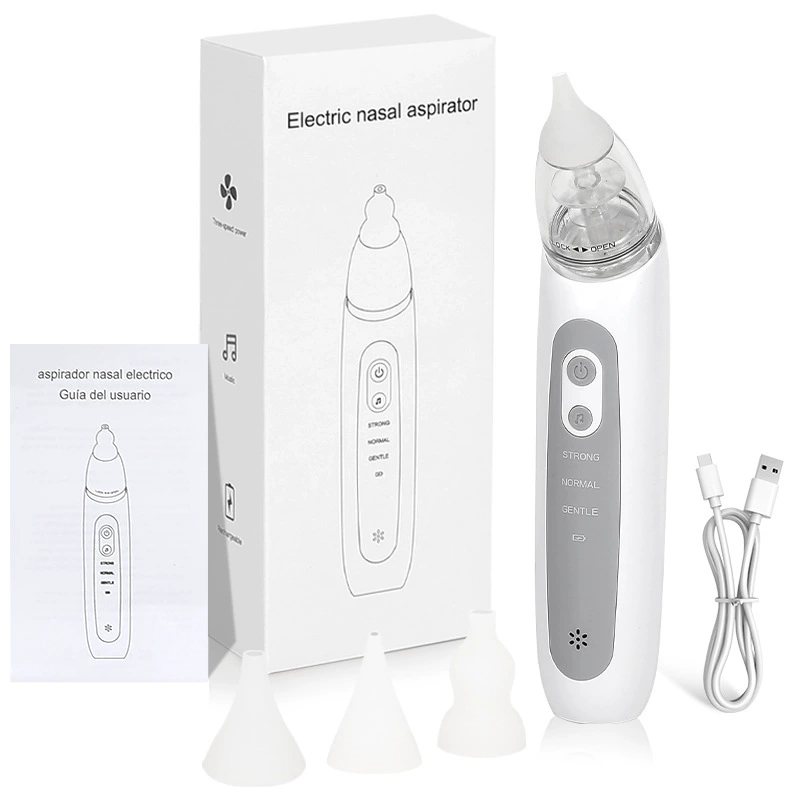 Aspirador Elétrico Portátil Para Bebês, Usado Para Limpar O Muco Nasal. Branco.