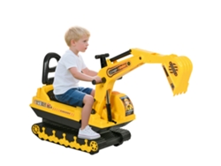 Caja de almacenamiento de juguetes para niños con bocina y función giratoria, color amarillo, para niños de 18 a 48 meses.