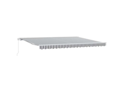 Maison Exclusive - Toldo Retráctil Manual Gris Antracita Y Blanco 450x300 Cm