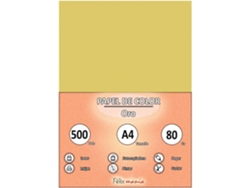 80Gr A4 Papel Dorado Amarillo 500 Hojas