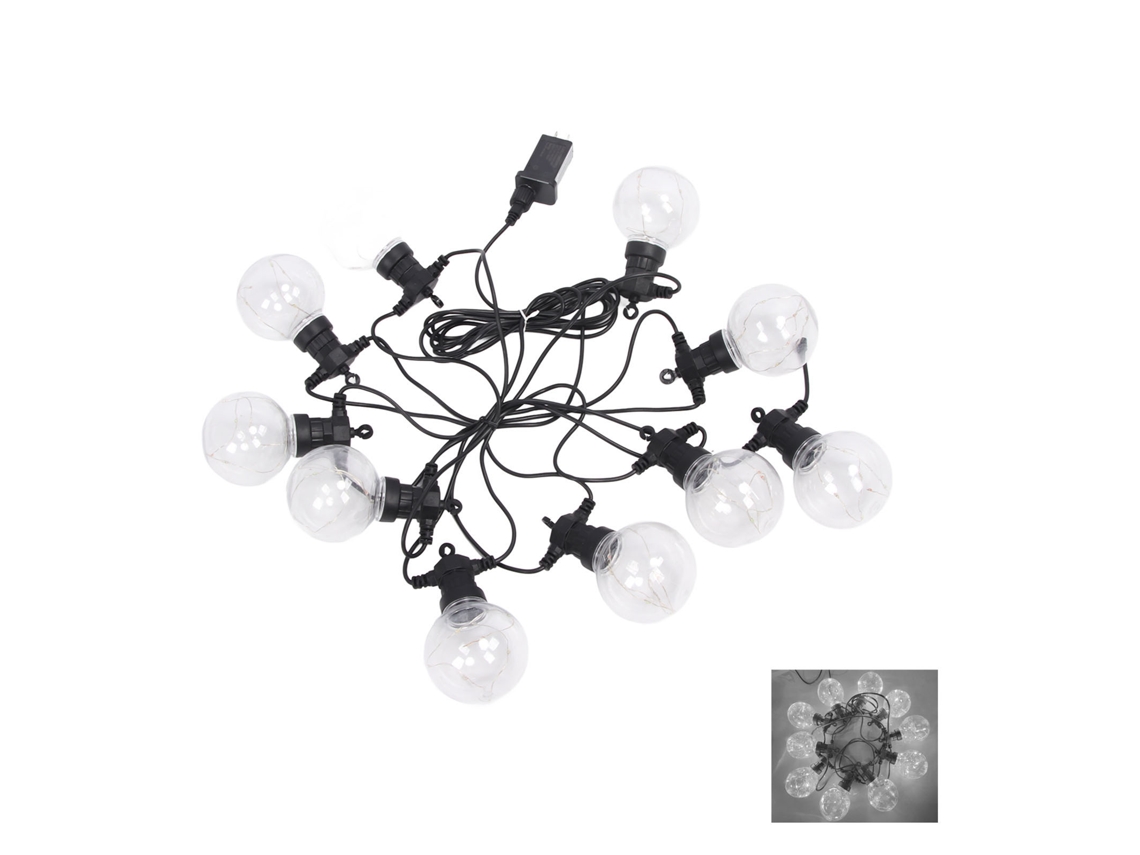 Guirnalda De Luces Led Con Forma De Bola G50, 10 Bombillas, 4 M, Resistente Al Agua, Decorativa Para Exteriores E Interiores.