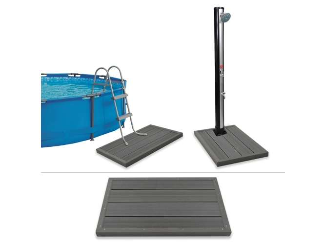 MAISON EXCLUSIVE Panel de suelo para ducha solar escalera piscina WPC