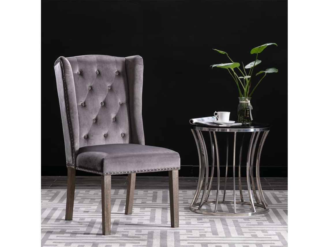 Maison Exclusive - Sillas De Comedor 2 Unidades Terciopelo Gris