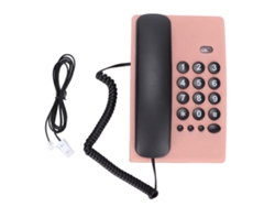 Teléfono Fijo Con Cable Kxt504 Con Función De Silencio Y Doble Botón Magnético Para Mensajes, Ideal Para El Hogar, Hoteles Y Oficinas - Rosa