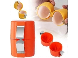 Abridor de cáscaras de huevo manual Rosewell, rompedor y separador de huevos, utensilio de cocina de acero inoxidable para facilitar la extracción de la cáscara.