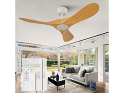 Ventilador De Techo 42'' Sin Luz Con Mando, 6 Velocidades, 3 Aspas Abs Y Motor Dc Reversible