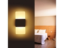 2026-lámpara De Pared L-ed Rectangular Ac85-265v Para Dormitorio Y Pasillo, Fixture De Aluminio Decorativo Hogar