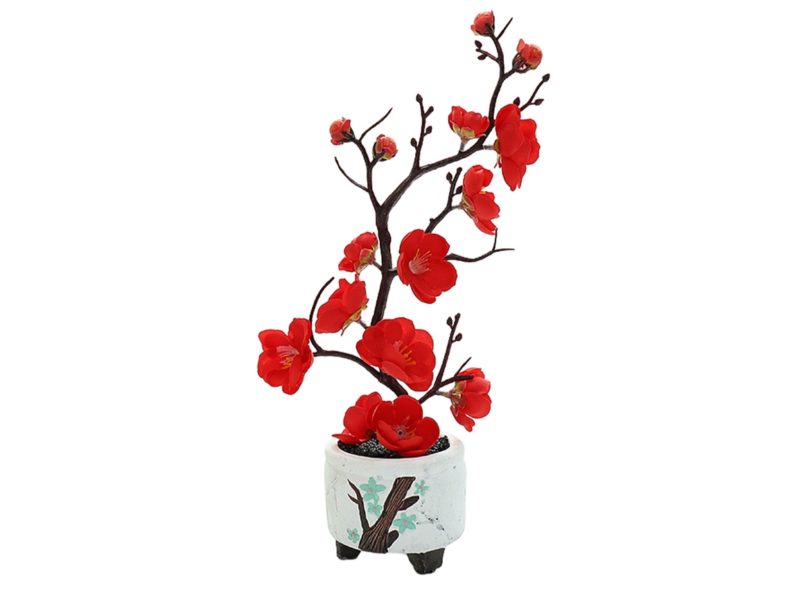 Flores de simulación, plantas verdes, plantas en macetas, decoración de ciruelas, para el hogar. TRUYUETY