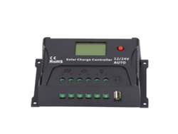 Controlador De Carga Solar Pwm Inteligente De 20 A Y 12 V/24 V Con Pantalla Led Y Usb.