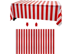 Mantel Para Mesa De Comedor, Impermeable, A Rayas Rojas Y Blancas, De Material Duradero, Diseño Elegante, Rectangular, Para Uso En Interiores Y Exteri