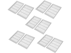 Rejilla De Ventilación Para Armario De Aleación De Aluminio De 150 Mm X 225 10 Unidades