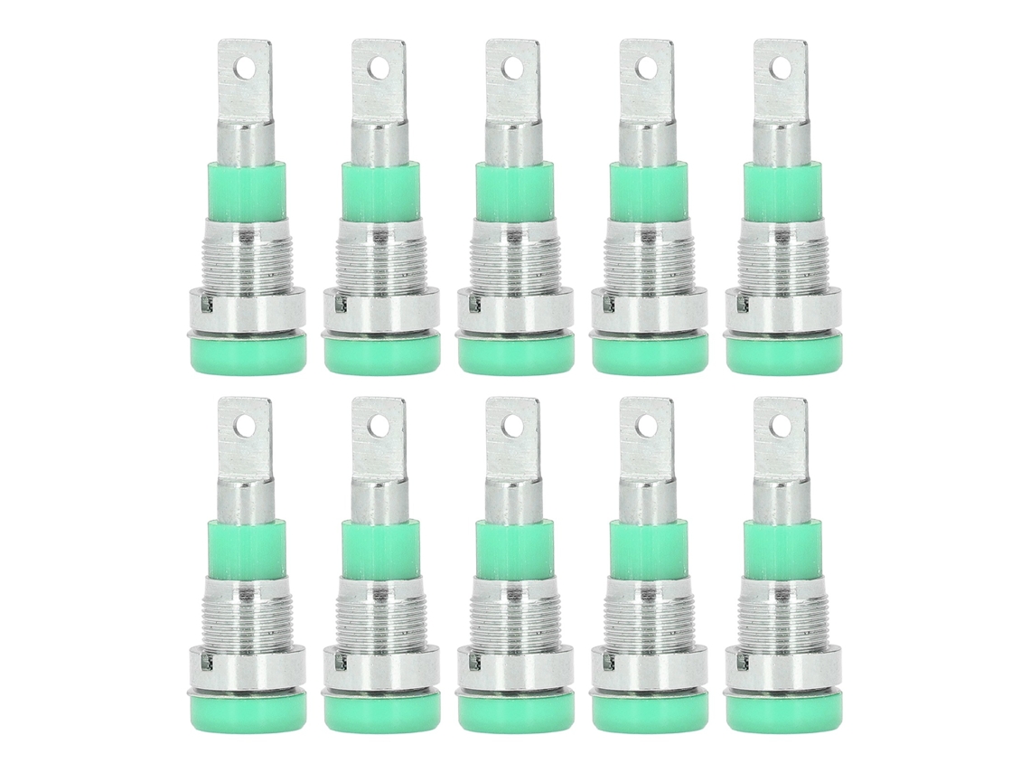 10 Piezas Conector Banana 4mm Abs Herramientas Conexiones Eléctricas Verde
