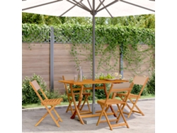 Sillas de jardín plegables DKD Home Decor de 4 piezas, tela/madera, gris parduzco