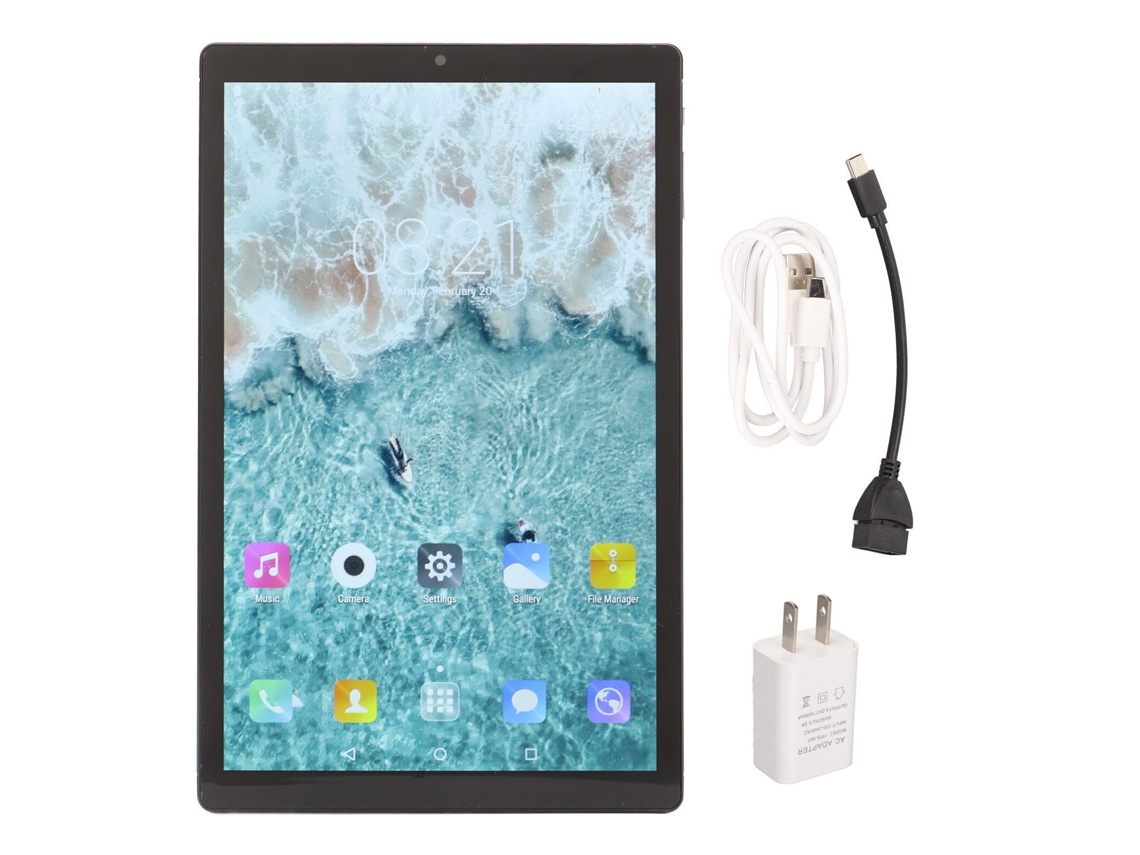 Tableta de 10,1 pulgadas, 4 GB de RAM, 64 GB de ROM, WiFi 2,4 G/5 G, doble entrada, color negro dorado.