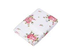 Homescapes Floral Printed White Bath Sheet Cotton