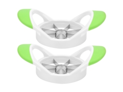 Cortador De Frutas 2 Piezas 8 Cuchillas Acero Inoxidable Para Pera Durazno Herramientas De Cocina Rápido