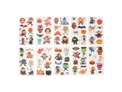 Adorables pegatinas de maquillaje para cara y cuerpo, ideales para Halloween, cosplay y fiestas infantiles.