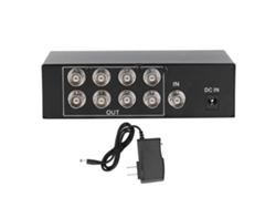 Divisor De Vídeo Bnc De 8 Puertos, 1 Entrada, 8 Salidas, 1080p Para Sistemas/cámaras De Videovigilancia, Enchufe Estadounidense.