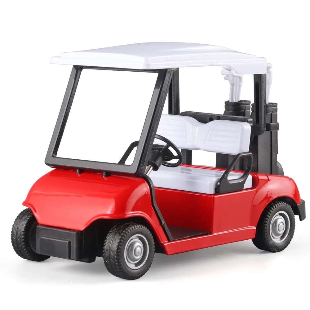 (Rojo) Escala 1:20 - Modelo de carrito de golf - Alta fidelidad - Adorno en miniatura