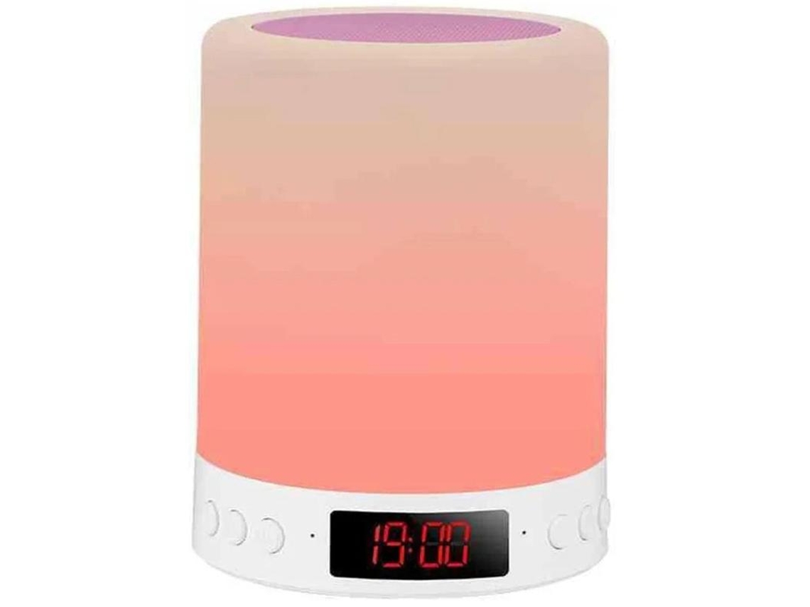 Luz Nocturna Regulable Lámpara De Mesa De Cabecera Sensible Al Tacto Con Despertador Digital Lámpara De Columna Bluetooth Para Ayuda A Yizhood