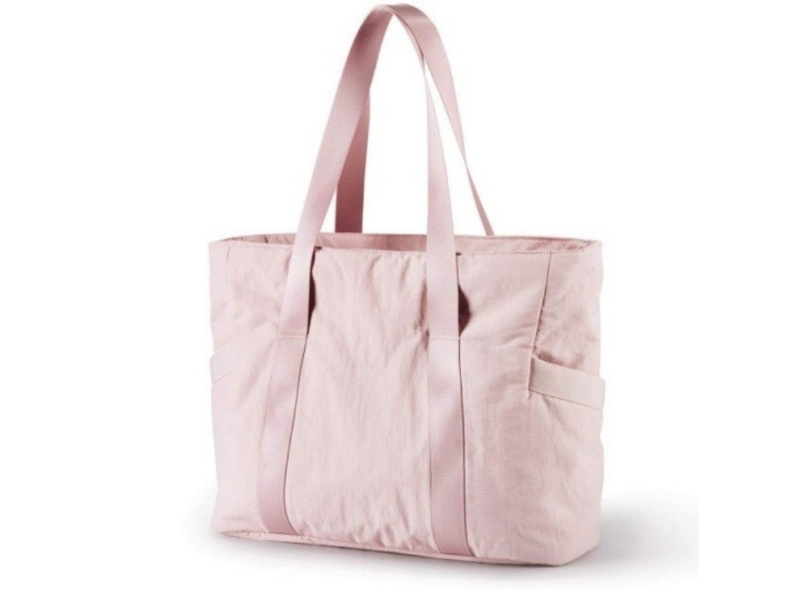 Bolso grande rosa para mujer, bolso de trabajo, funda para portátil, ideal para playa, yoga y uso diario. Tommy01
