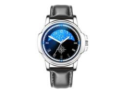 Reloj De Negocios Clásico De Cuarzo Para Hombre Con Correa De Cuero (correa Oscura Y Esfera Negra).