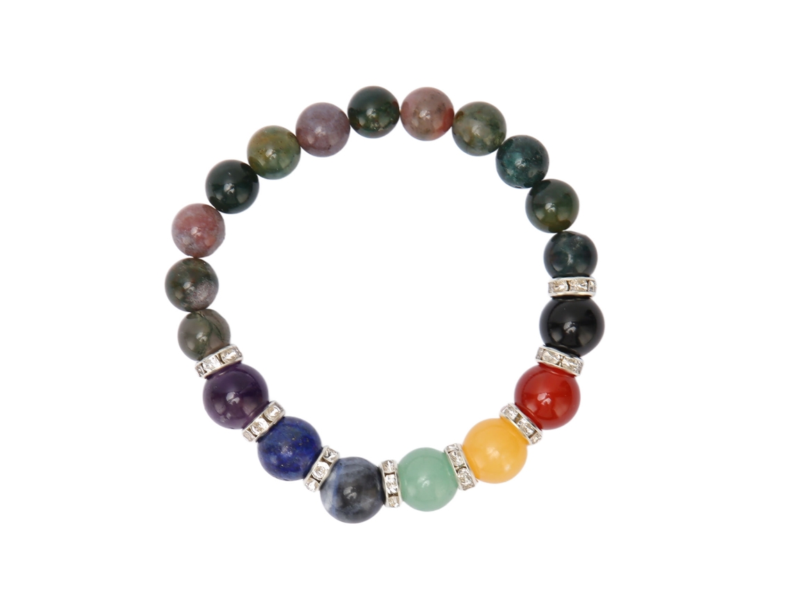 Pulsera De 7 Chakras Con Cristales Curativos Para Meditación Y Alivio Del Estrés - Unisex